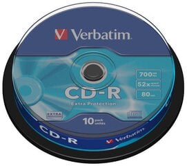 CD-R 700MB 52x Extraprotection, 10 шт. цена и информация | Виниловые пластинки, CD, DVD | kaup24.ee