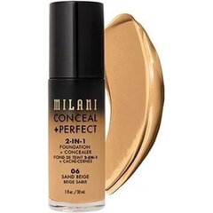 Milani Тональный крем Conceal + Perfect 2-in-1 - 06 - Sand Beige цена и информация | Пудры, базы под макияж | kaup24.ee