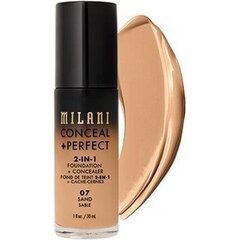 Milani CONCEAL + PERFECT 2-IN-1 FOUNDATION - 07 - Sand - jumestuskreem hind ja info | Jumestuskreemid, puudrid | kaup24.ee