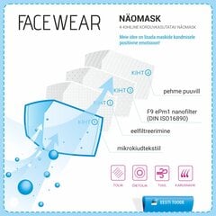 Facewear Korduvkasutatav kangast näomask Vintage pruun цена и информация | Аптечки | kaup24.ee