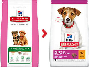 Kuivtoit kutsikatele Hill's Science Plan Puppy Small&Mini, 1,5 kg hind ja info | Kuivtoit koertele | kaup24.ee