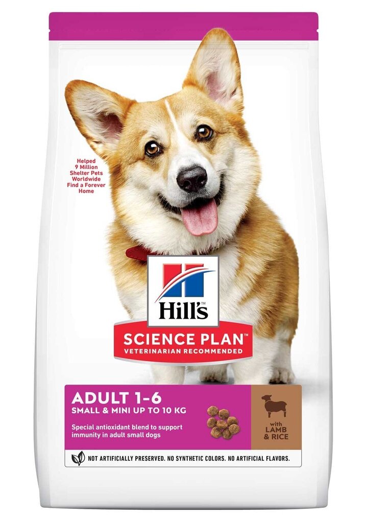 Kuivtoit koertele Hill's Sience Plan Small & Mini Adult lambaliha ja riisiga, 1,5 kg hind ja info | Kuivtoit koertele | kaup24.ee