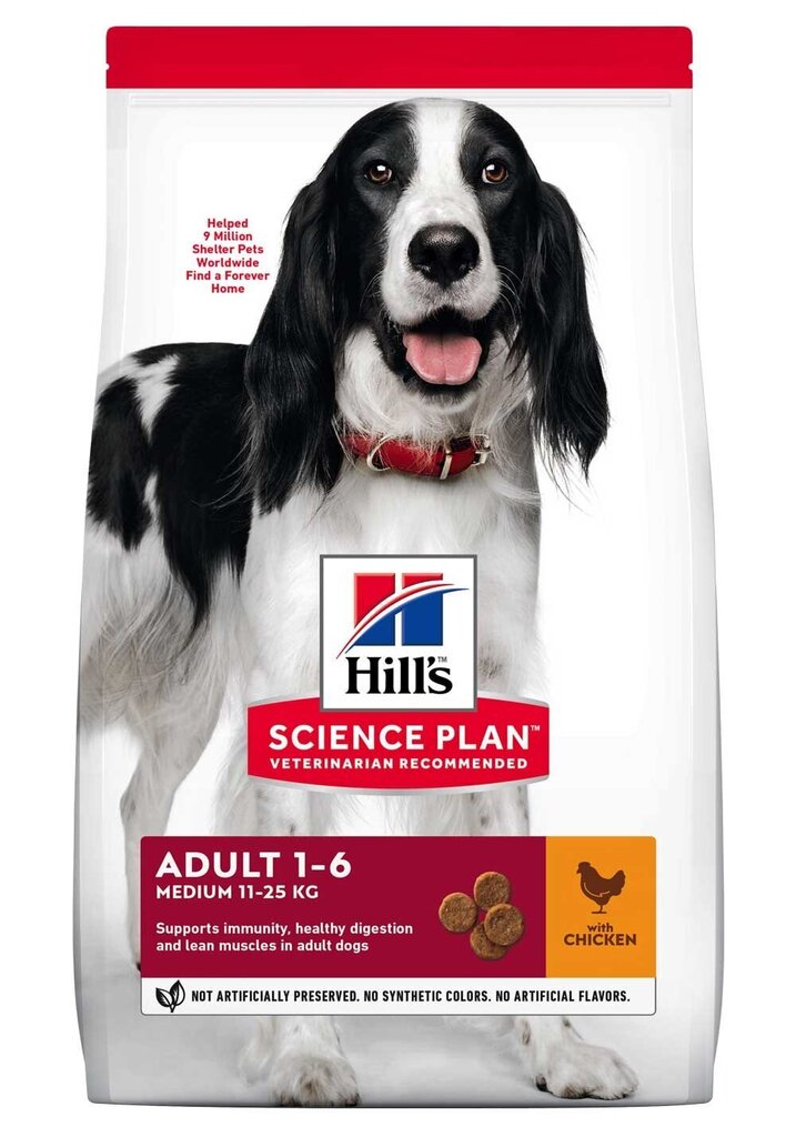 Kuivtoit koertele Hill's Science Plan Medium Adult kanalihaga, 14 kg hind ja info | Kuivtoit koertele | kaup24.ee