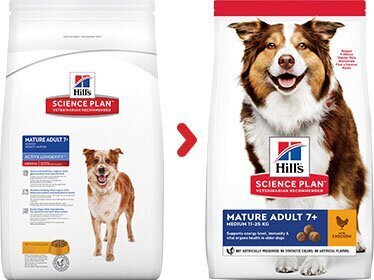 Kuivtoit koertele Hill's Science Plan Medium Mature Adult 7+ kanalihaga, 14 kg hind ja info | Kuivtoit koertele | kaup24.ee