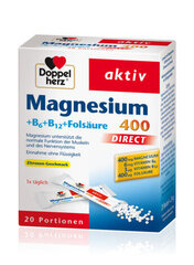Пищевая добавка Doppelherz Magnesium 400 Direct, растворимые гранулы, 20 пакетиков цена и информация | Витамины, пищевые добавки, препараты для хорошего самочувствия | kaup24.ee