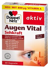 Toidulisand Doppelherz Augen Vital caps 30 kapslit hind ja info | Vitamiinid, toidulisandid, preparaadid tervise heaoluks | kaup24.ee