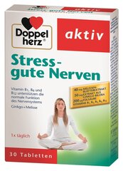 Пищевая добавка Doppelherz Activ Stress-gute Nerven, 30 таблеток цена и информация | Витамины, пищевые добавки, препараты для хорошего самочувствия | kaup24.ee