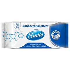 Antibakteriaalse toimega, niisked salvrätikud D-pantenooliga Smile Antibacterial effect 60 tk 5 pakki цена и информация | Аптечки | kaup24.ee