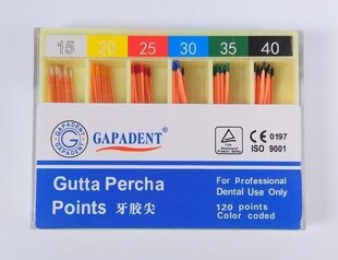 Hambaravi Guttapercha Point Absorbent Paberpunktid #15-40 Koonus 0,02 Endodontilised viilid juurekanali obturatsioon цена и информация | Для ухода за зубами | kaup24.ee