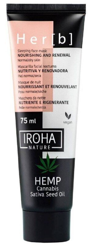 Öine näomask kanepiseemneõliga Iroha Cannabis Seed Oil 75 ml hind ja info | Näomaskid, silmamaskid | kaup24.ee