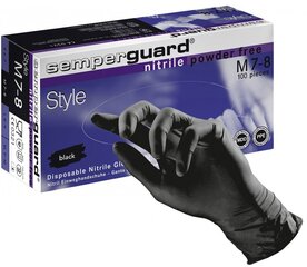 Одноразовые нитриловые перчатки SEMPERGUARD STYLE, размер M, 100 шт. цена и информация | Аптечки | kaup24.ee