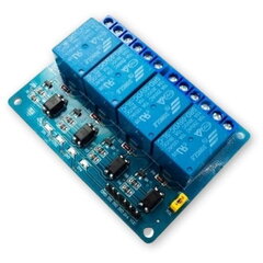 Arduino 4-канальный релейный модуль 5V 10A цена и информация | Электроника с открытым кодом | kaup24.ee