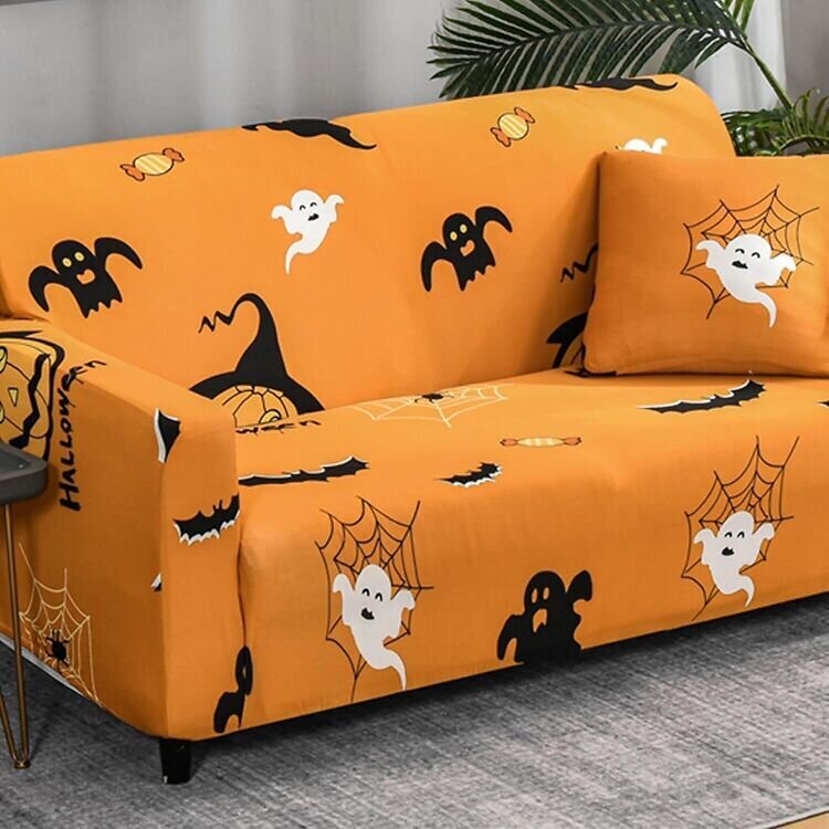 Halloweeni temaatikaga 3 kohaline Wongs bedding diivanikate 190-230cm hind ja info | Mööblikatted | kaup24.ee