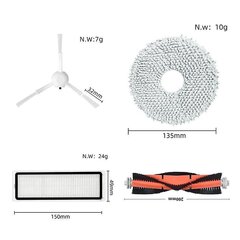 Omni Robot X10+ L10S Ultra/ S10 Pro põhi-/külgharja Hepa Filter Mop-riidest tolmukottide osad hind ja info | Tööstuslikud tolmuimejad | kaup24.ee