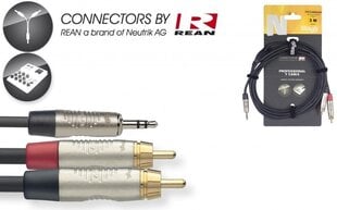 Stagg NYC6/MPS2CMR, Aux 3.5 мм/RCA, 6 м цена и информация | Кабели и провода | kaup24.ee