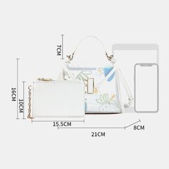 Naiste Twist Lock 2tk Fruit Läbipaistev Crossbody kott käekott DTTT-valge цена и информация | Женские сумки | kaup24.ee