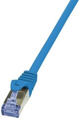 LOGILINK - Patch Cable Cat.6A 10G S/FTP PIMF PrimeLine blue 1m hind ja info | Kaablid ja juhtmed | kaup24.ee