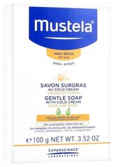 Нежное мыло с кремом для детской кожи лица и тела Mustela, 100 г цена и информация | Косметика для мам и детей | kaup24.ee