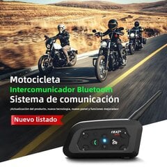 EJEAS V6 PRO+/PLUS mootorrattakiiver Bluetooth raadiosaatja 6 sõitja vahemaa 800 meetrit IP67 veekindel 2TK V6 PRO Plus цена и информация | Наушники | kaup24.ee