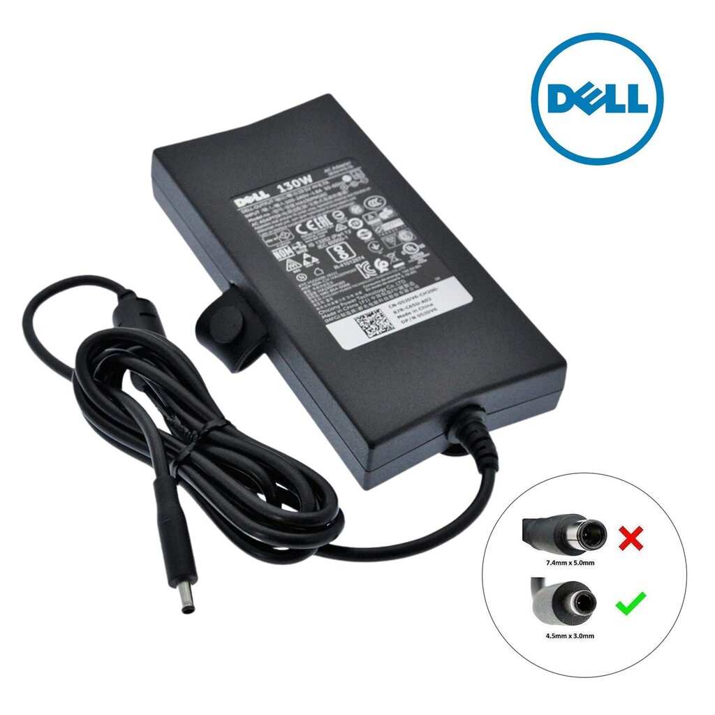 Dell sülearvuti laadija 130W 4.5mm цена и информация | Sülearvutite laadijad | kaup24.ee
