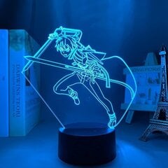 (B) Akrüülist LED-valgusti Anime-mõõgakunst Internetis Asuna kujund magamistoa sisekujunduseks Öövalgusti sünnipäevakingitustuba LED 3D-lamp Manga Sao (värv: C) цена и информация | Детские светильники | kaup24.ee