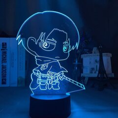 (B)Anime 3D Lamp Attack on Titan magamistoa kaunistamiseks, lastele Gift Attack on Titan LED öövalgusti (värv: D) цена и информация | Детские светильники | kaup24.ee