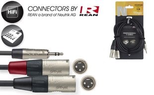 Stagg NYC3/MPS2XMR, Aux 3.5 mm/XLR, 3 m hind ja info | Kaablid ja juhtmed | kaup24.ee