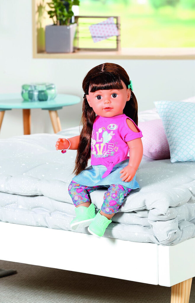 Baby Born® õde-brünett, 43 cm цена и информация | Tüdrukute mänguasjad | kaup24.ee