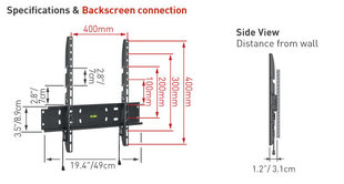 TV kinnitus Barkan E30 40"-56", VESA 400x400 цена и информация | Кронштейны и крепления для телевизоров | kaup24.ee