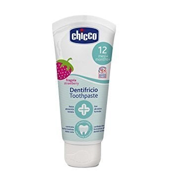 Maasikamaitseline hambapasta fluoriidiga Chicco, 12 m+ hind ja info | Suuhügieen | kaup24.ee