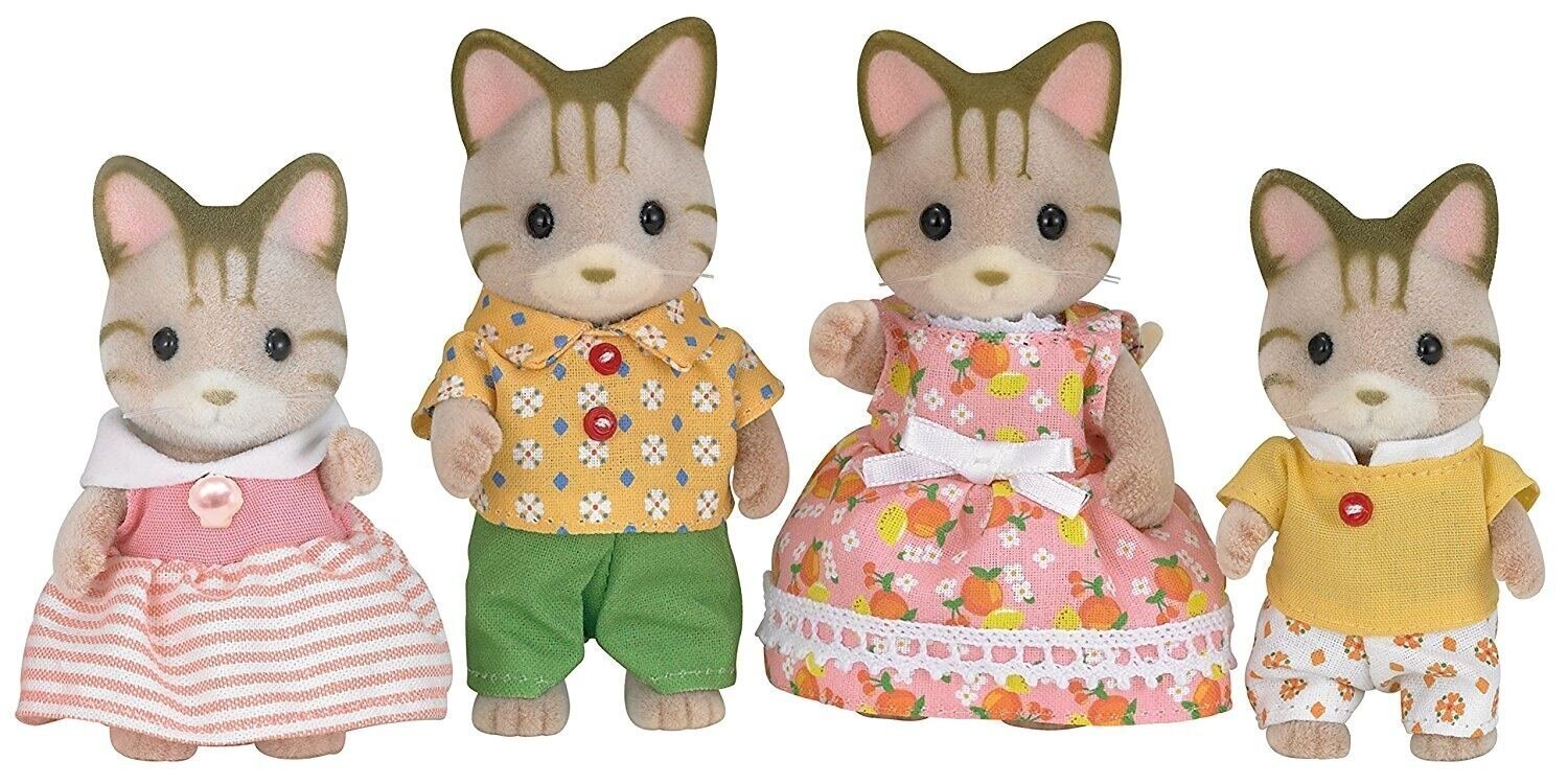 Triibuliste kasside pere Sylvanian Families hind ja info | Tüdrukute mänguasjad | kaup24.ee