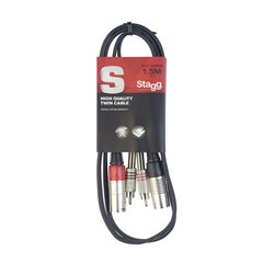 Stagg STC1.5CMXM, XLR/RCA, 1.5 m цена и информация | Кабели и провода | kaup24.ee