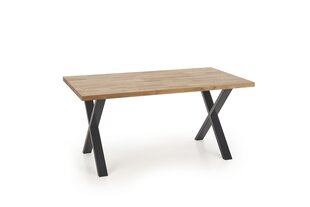Обеденный стол Halmar Apex 160 см, коричневый/черный цена и информация | Кухонные и обеденные столы | kaup24.ee