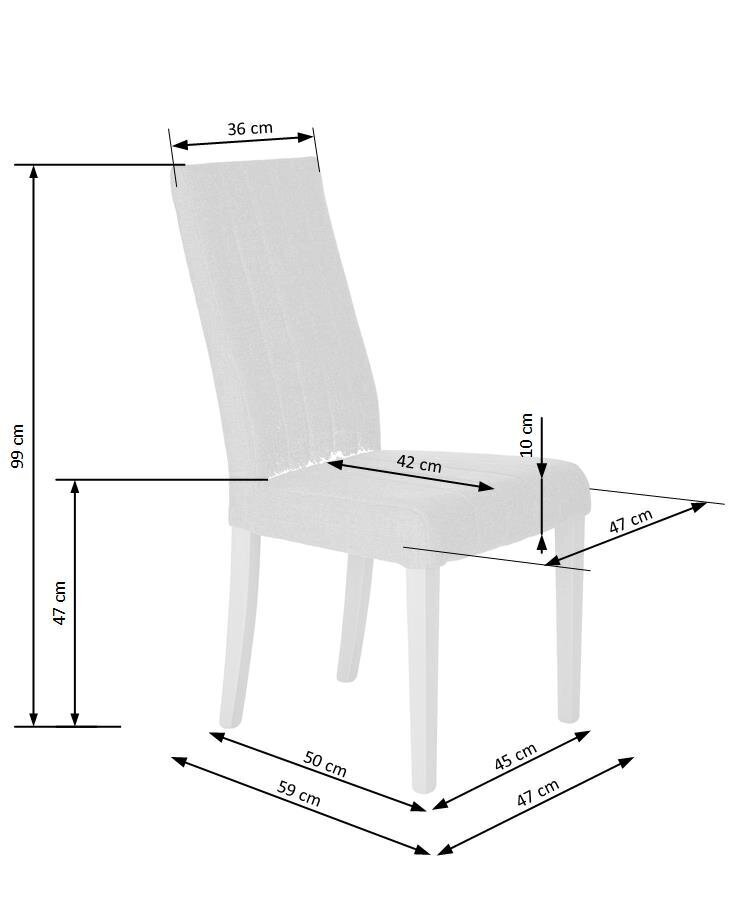 2 tooli komplekt Halmar Diego, hall hind ja info | Söögilaua toolid, köögitoolid | kaup24.ee