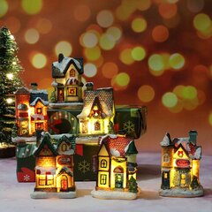 B Meeldib Pildiga Garden Resin Craft Mini Miniatuurid Helendav Jõulukaunistus Külamaja Ornament Led-Valgusti hind ja info | Aia- ja õuevalgustid | kaup24.ee