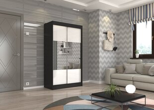 Шкаф Adrk Furniture Tamos 120 см, черный/белый цена и информация | Шкафы | kaup24.ee