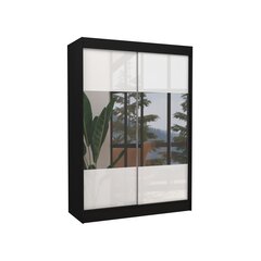 Шкаф Adrk Furniture Tamos 150 см, черный/белый цена и информация | Шкафы | kaup24.ee