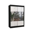 Шкаф Adrk Furniture Tamos 150 см, черный/белый
