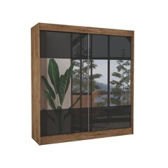 Шкаф Adrk Furniture Tamos 200 см, коричневый/черный цена и информация | Шкафы | kaup24.ee