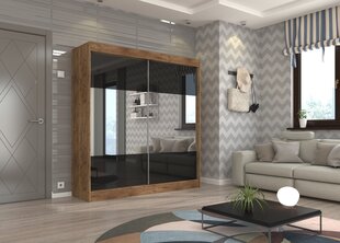 Шкаф Adrk Furniture Tamos 200 см, коричневый/черный цена и информация | Шкафы | kaup24.ee
