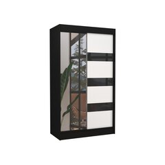 Шкаф Adrk Furniture Toura 120 см, черный/белый цена и информация | Шкафы | kaup24.ee