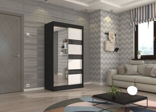 Шкаф Adrk Furniture Toura 120 см, черный/белый цена и информация | Шкафы | kaup24.ee