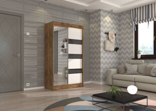 Шкаф Adrk Furniture Toura 120 см, коричневый/белый цена и информация | Шкафы | kaup24.ee