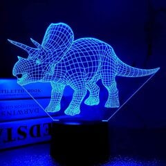 Dinosauruste kingitused, laste öövalgus Dinosaurus Tyrannosaurus Rex 3D öölamp kaugjuhtimispuldiga öölamp, 16 värvimuutusega jõulude halloween hind ja info | Lastetoa valgustid | kaup24.ee