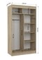 Riidekapp Adrk Furniture Keita 120 cm, valge цена и информация | Kapid | kaup24.ee