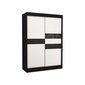 Riidekapp Adrk Furniture Batia 150 cm, must/valge hind ja info | Kapid | kaup24.ee