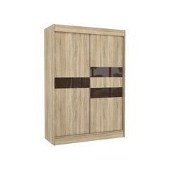 Шкаф Adrk Furniture Batia 150 см, цвета дуба/темно-коричневый цена и информация | Шкафы | kaup24.ee