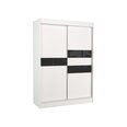 Шкаф Adrk Furniture Batia 150 см, белый/черный