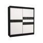 Riidekapp Adrk Furniture Batia 200 cm, must/valge hind ja info | Kapid | kaup24.ee