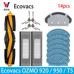 Для Ecovacs Debot OZMO T5 / 920 / 950 Аксессуары Основная боковая щетка Резервуар для воды Колесо Фильтр Швабра Запасные части для пылесоса цена и информация | Аксессуары для пылесосов | kaup24.ee